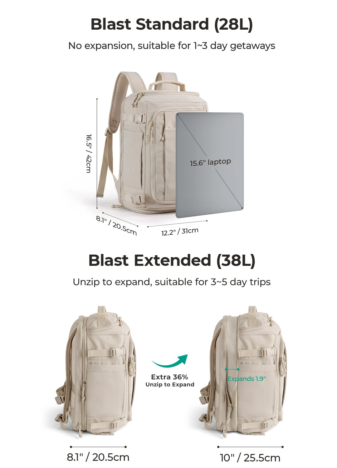 Blast 38L Travel Backpack highlight 2