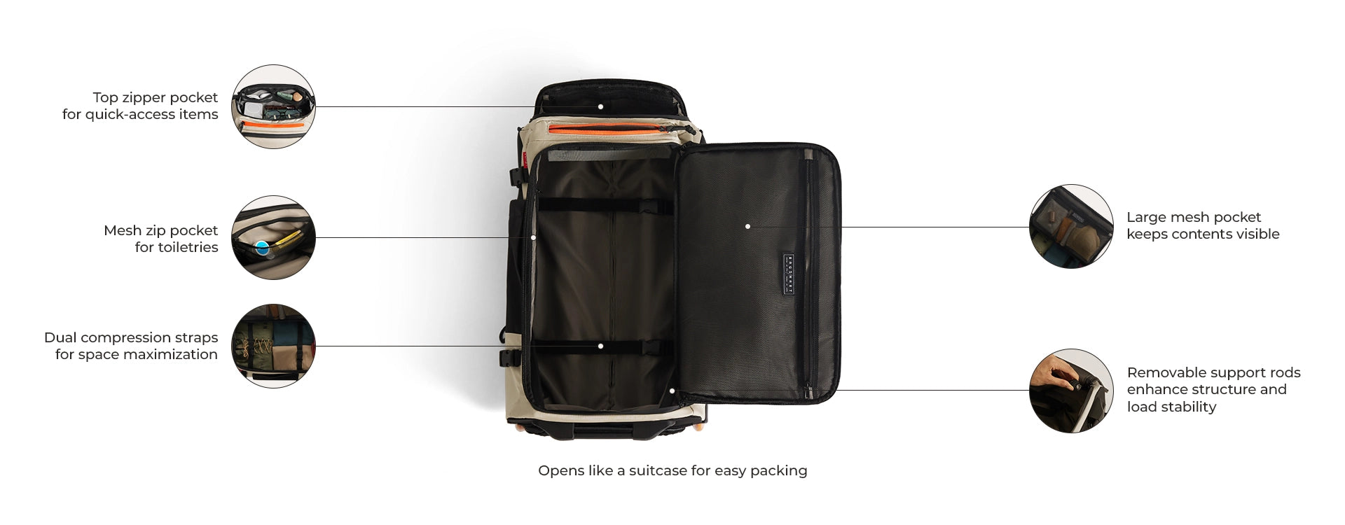 Blast 43L Roller Backpack highlight 1